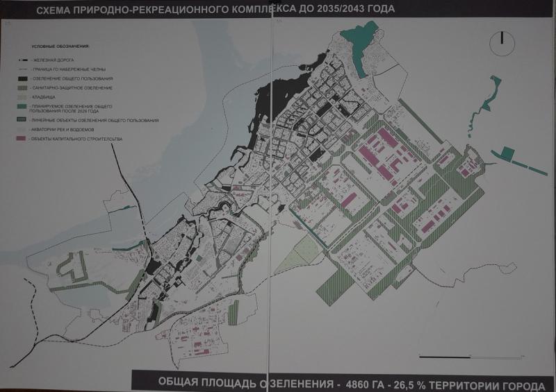 Разработчик нового генплана Челнов: городу не хватает 9% озеленения (+ схема)